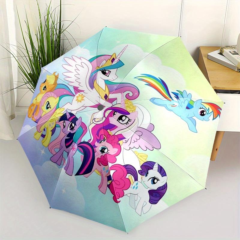 1pc My Little Pony, Friendship Themed High-quality Umbrella,Automatic Opening and Closing Umbrella,Multi-functional Umbrella G0811259