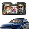 Cat Driving Car Pattern Car SunShade Windshield Foldable Three-layer Insulation Sunshade By Suction Cup Blocks UV Rays Sun