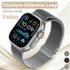 Titanium Milanese Loop Band For Apple Watch Series 11 46mm Parachute Buckle Strap Iwatch Ultra2/3 49mm Band Series10 9 8 7 6 SE3 45mm 44mm 42mm