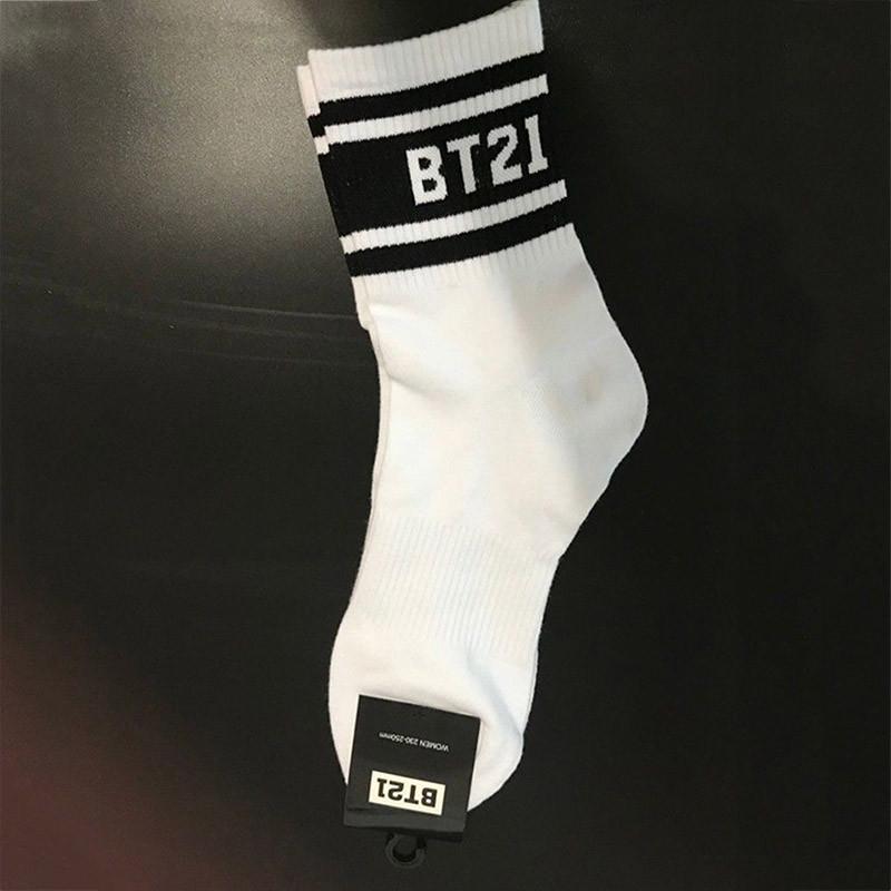 BTS Bangtan Kpop Мальчики Длинные Носки Мультяшная Кукла Chimmy Shooky Высокий Трикотаж