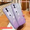 KEYSION Роскошный чехол-бампер с блестками для VIVO V40 Pro 5G, прозрачный мягкий ТПУ, противоударная задняя крышка для VIVO V40 5G