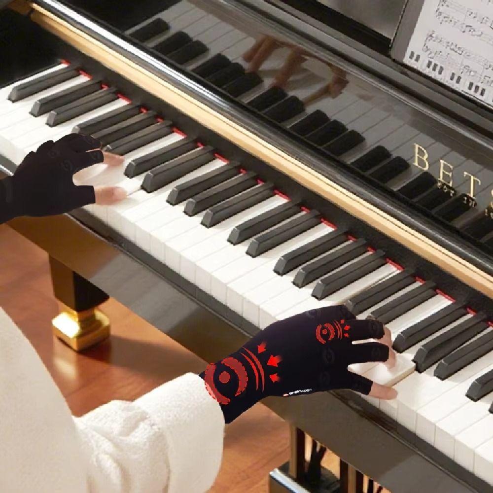 Breathable Fabric Fingerless Gloves Fingerless Design Pain Relief Gloves Arthritis Relief