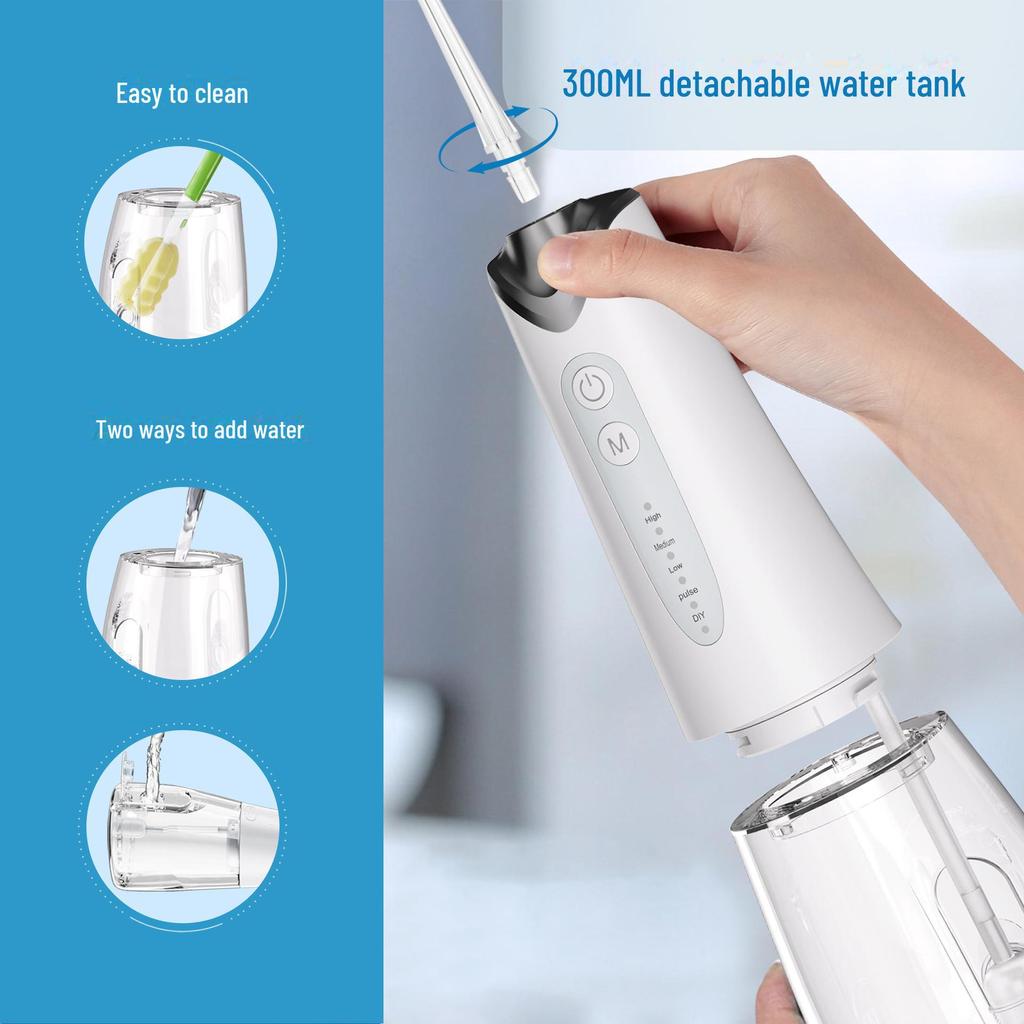 Multifunctional Portable Electric Water Flosser Toothbrush with High-Frequency Pulse for Optimal Oral Cleaning