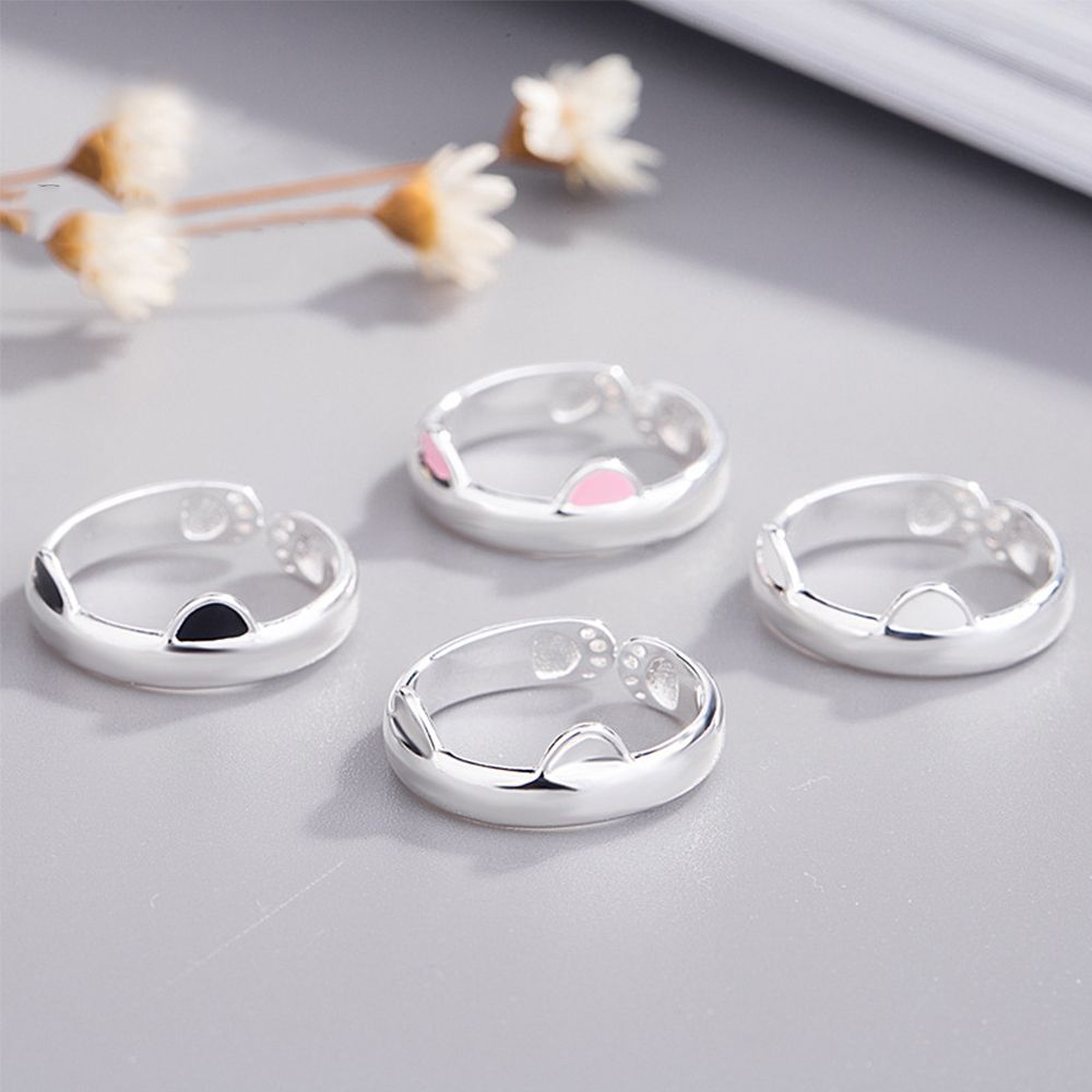Подарок на день рождения, индивидуальные парные кольца, женские ювелирные изделия, аксессуары из цинкового сплава, корейский стиль, украшения в виде кошачьих сережек