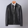 Кожаная куртка мужская тонкая в корейском стиле, красивая и модная, весна-осень, мужская парка, мотоциклетный костюм, зеленая тонкая кожаная куртка
