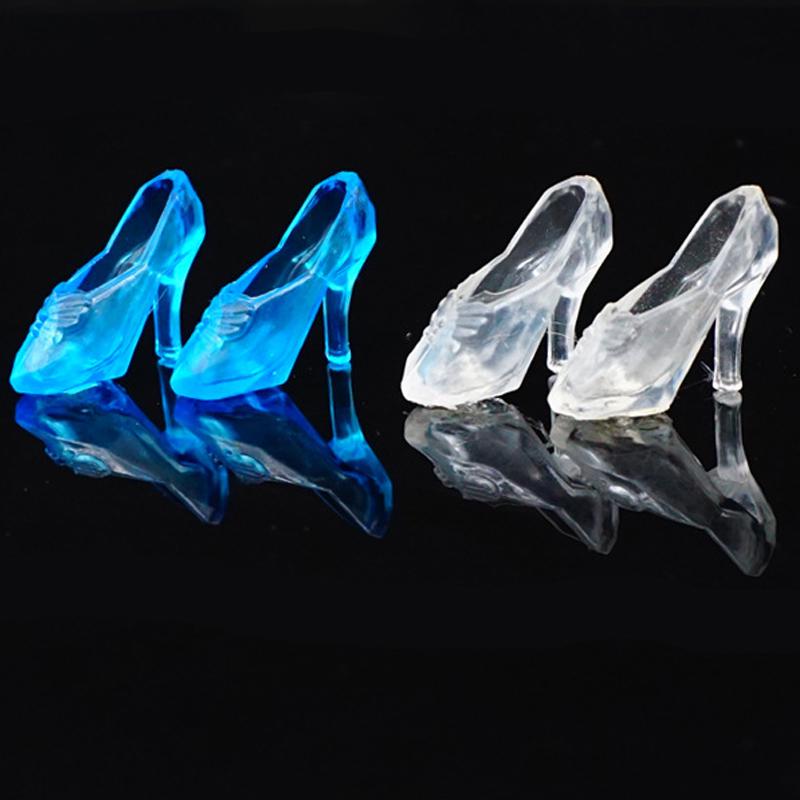 1 пара игрушек, аксессуары, туфли на высоком каблуке, пара хрустальных туфель, акция, прозрачные хрустальные туфли для куклы Барби, обувь для куклы Барби