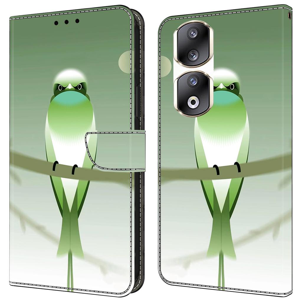 For Honor 90 Pro Case PU Leather Card Slots Phone Back Cover Pattern Printing Design