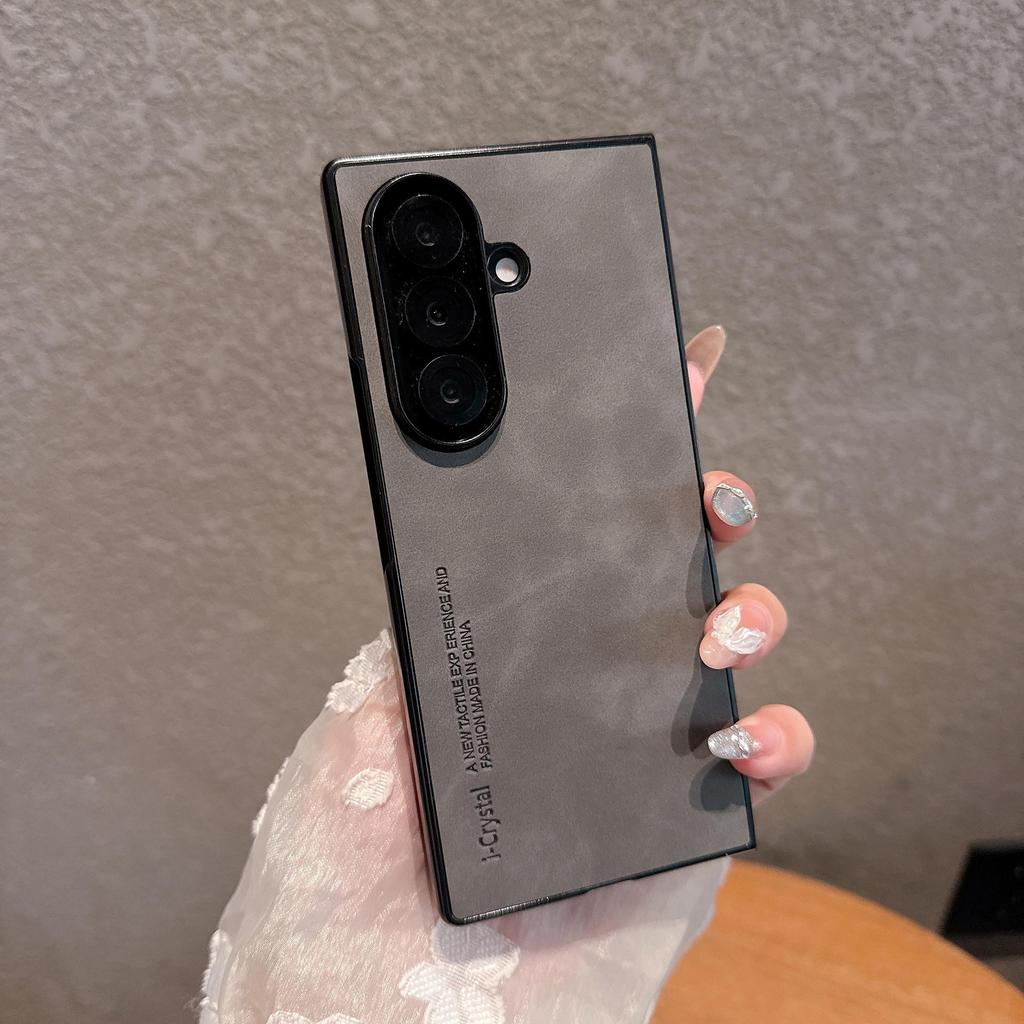 Флип-кейс из овчины для Samsung Z Fold7: Роскошный, Отводящий тепло, Безопасный для кожи, Защита от падений