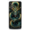 Чехол Chinoiserie Loong Цветочный Дракон для Samsung Galaxy A55 A35 A15 A14 A13 A25 A54 A51 A71 A72 A73 A32 A52 A41 Мягкий ТПУ