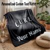 The Cure Custom Flannel Throw Blanket Print Your Name Text Soft Warm Blanket Holiday Present