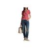 Polo Ralph Lauren SS25 Вязаный косичкой Приталенный С коротким рукавом Женский топ Облачно-розовый WMPOSWENDW20393-600