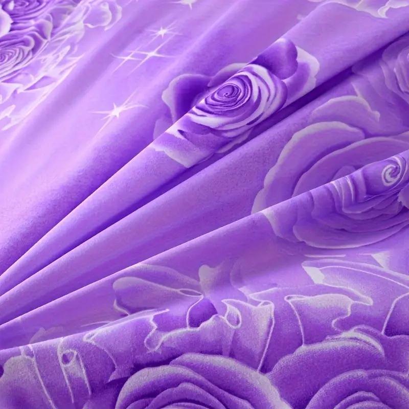 Набор из 3 предметов: Принтованная юбка для кровати 1 юбка для кровати + 2 наволочки, Цветочная кружевная юбка для кровати, Дышащее мягкое покрывало, Постельное белье, Защитный чехол для матраса с защитой от скольжения 360°