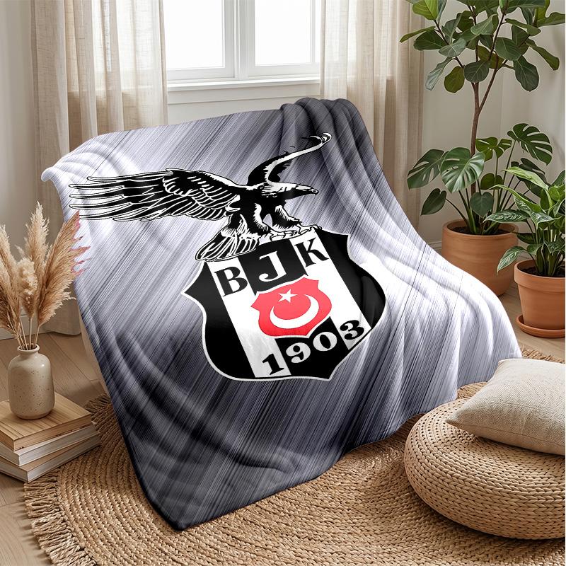 Besiktas JK Theme blanket Soft Flannel Blanket Plush Throw Blanket Cozy Sofa Bed Blanket for Home Decor