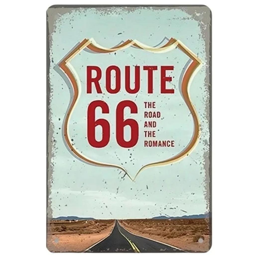 США Маршрут 66 Металлические таблички Настенный плакат Табличка Предупреждающий знак Винтажная железная картина Украшение для дома Кафе Гостиной Клуба Бара