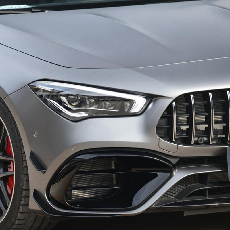 Front Bumper Spoiler For Mercedes Benz CLA45 AMG C118 2020 2021 Glossy Black Bumper Spoilers