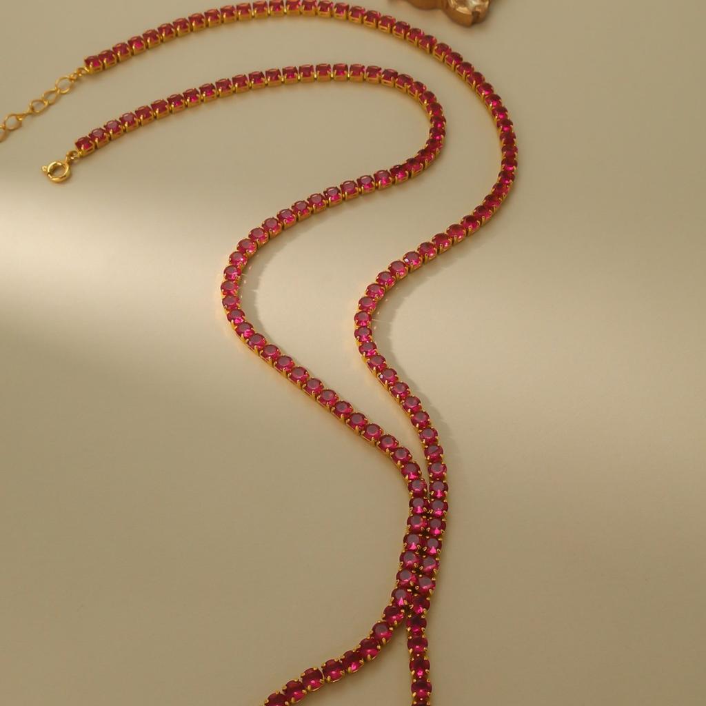 Electroplated Real Gold Fashion Korean Version Long Fringed Earrings Bracelet Necklace Set Jewelry