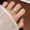 Изысканное открытое кольцо с муассанитом в стиле INS для женщин - Высококлассное нишевое кольцо на указательный палец