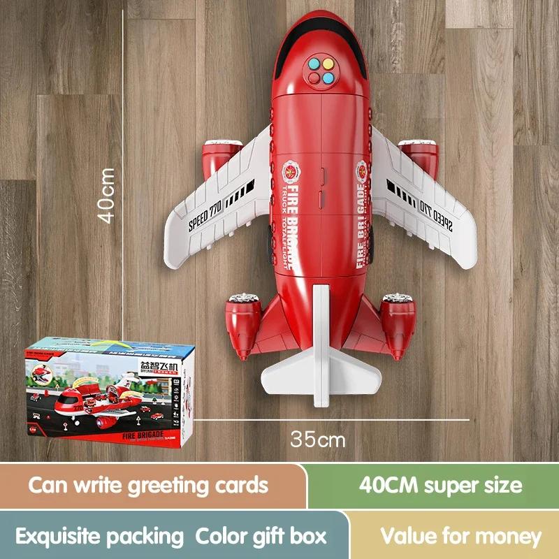 Toy Large Transport Cargo Airplane Inertia Passenger Plane 12/6stk Car Model Model Toy Simulation Light Music Toys for Boy Gift