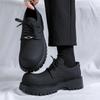 Brand Men's Spring/autumn British Style Thick Soled Formal Leather Shoes New Fashionable Men's Classic Black Lace Up Work Shoes