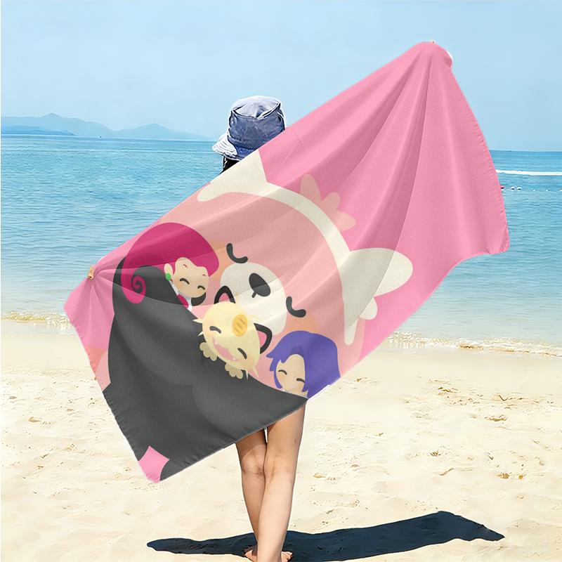1Pc Kawaii Fantasy Creatures Beach Towel Microfiber Beach Towel Thin Absorbent For Beach Swimming Yoga Bath Sports 0917236