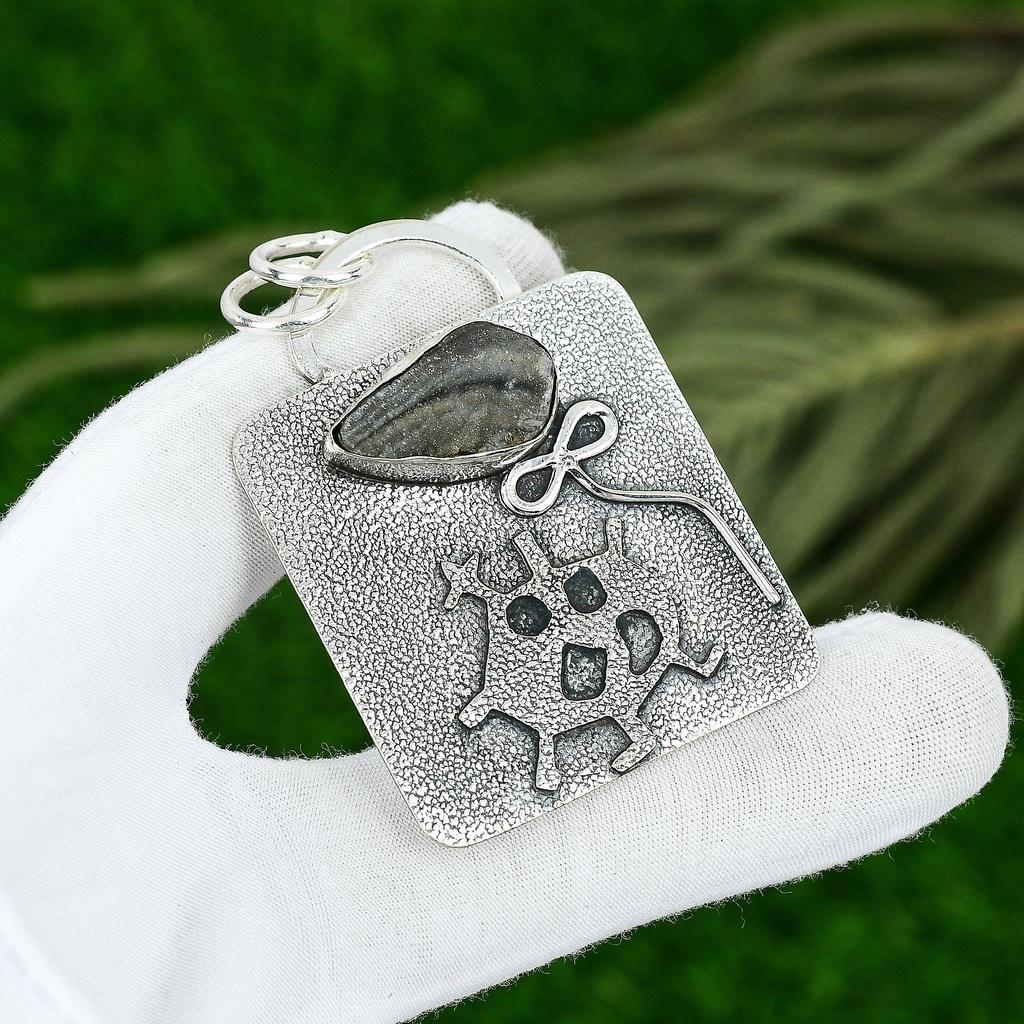 Распродажа ко Дню дочерей Натуральный жеод агат друза Юбилей Бохо кулон 925 серебро