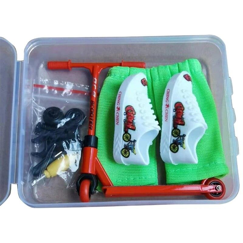 Игрушечный самокат для пальцев, мини-самокаты из сплава, аксессуар для доски для пальцев, штаны и обувь для детей, игрушка для пальцев, вечерние сувениры