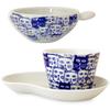 Kunzan Kiln Coffee Cup Saucer with Hasami Made In Cats Blue & Dripper, Ware, Japan,