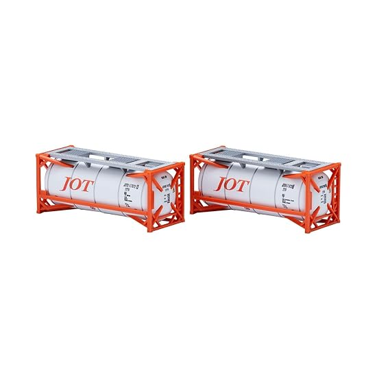 TOMYTEC Private ISO 20ft Tank Container, Nippon Oil Transportation, Orange (2-Piece Set), Model Rail
