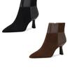 Fashion FHC 2024 New Wool Flock Women Ankle Boots/Booties,Short Botas,Winter Shoes,Pointed Toe,Side Zip,Black,Brown,34-43,Dropship