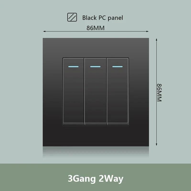 Черная настенная розетка UK 13A с USB Type C 18 Вт для быстрой зарядки, универсальная настенная розетка 220 В, электрический выключатель света