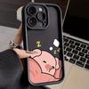 Чехол для телефона «Спящий поросенок» iPhone 15 Pro Max 11 12 13 16 14 Plus Силиконовый противоударный чехол Защитная оболочка для объектива