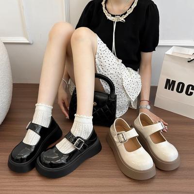 2025 новая платформа французский ретро jk колледж стиль одинарная обувь маленькие кожаные туфли женские летние туфли Мэри Джейн