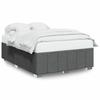 Bed Frame without Mattress Dark Grey 140x190 cm Fabric