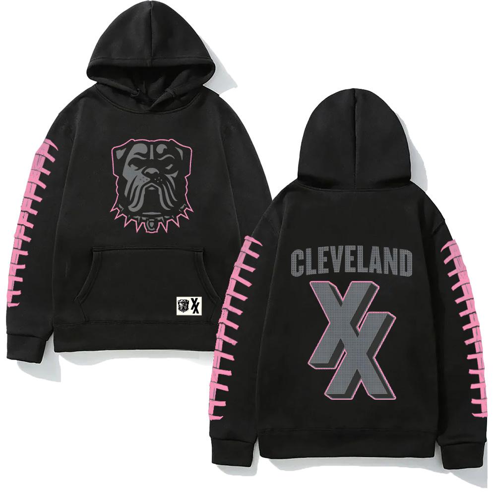 Худи с длинным рукавом Mgk X Cleveland Browns для осени/зимы Новые гранжевые толстовки Панк одежда с длинным рукавом Пуловеры с капюшоном