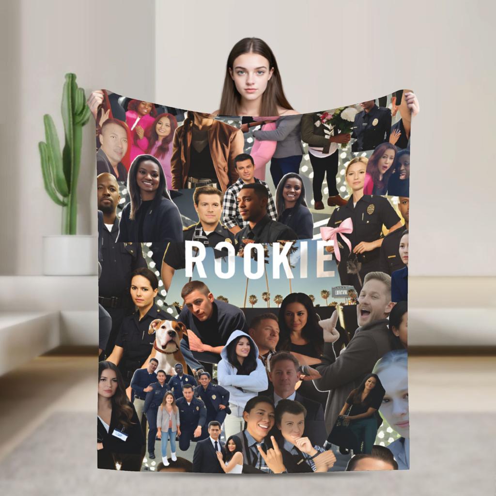 Tim Bradford The Rookie TV Series Super Soft Blankets  Kids Plush Throw Blanket Fluffy Outdoor Flannel Bedspread Sofa Bed Cover