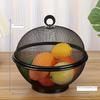 Durable Iron Fruit and Vegetable Washing Basket with Lid – Food-Safe Kitchen Utensil for Fresh Produce, Drain Basket for Fruits and Vegetables