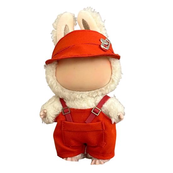 Комплект одежды для куклы 17 см Шляпа Комбинезон Наряд для куклы Одежда для игры Модные аксессуары для легкого одевания