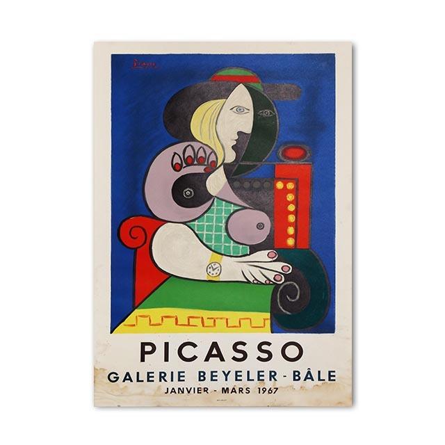 Выставка «Абстрактная девушка Пикассо» Красочные современные плакаты и гравюры, настенные росписи и картины маслом