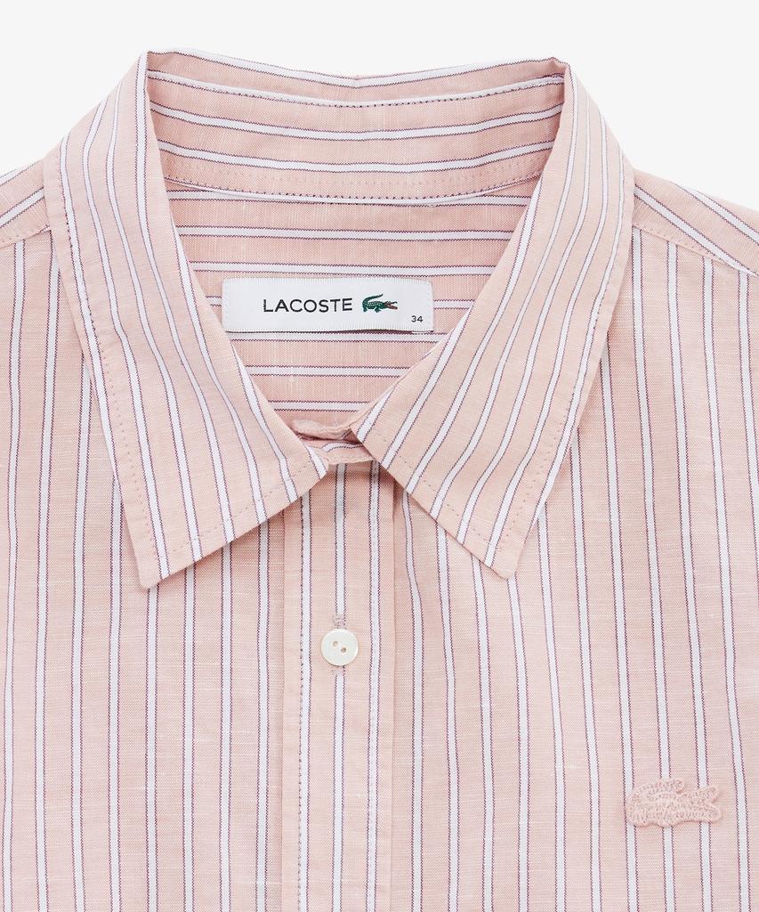 LACOSTE Women'S Cotton Linen Crop Shirt Cf006E-56G Ui2