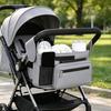 Stroller Storage Bag, for with Adjustable Straps, Waterproof Oxford Fabric Multi-Compartment Organize, for Baby Bottles Diapers Keys