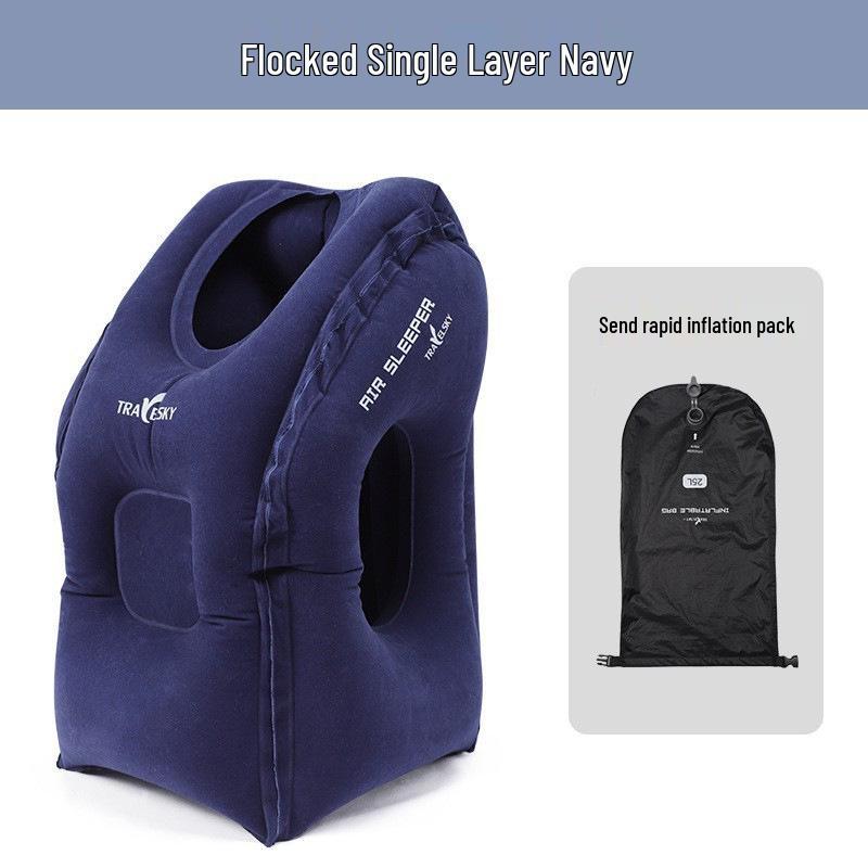 Портативная надувная подушка для шеи для путешествий, офиса и автомобилей - для дальних поездок, высокоскоростных поездов и сна