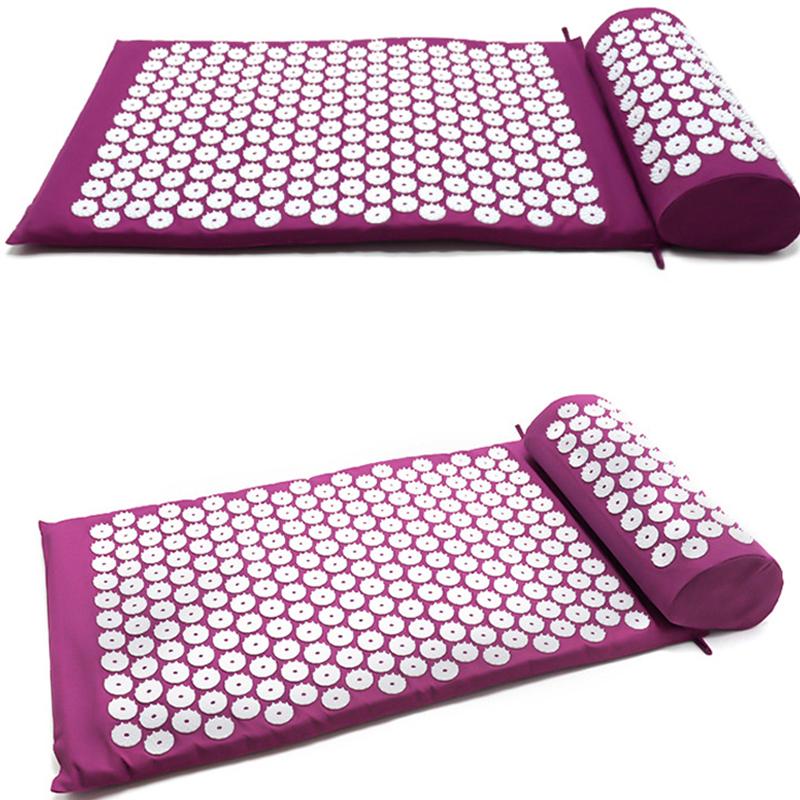 Лотос Массажер Подушка Шипы Коврик Боль в спине Домашний фитнес Снятие стресса Тренажерный зал Акупунктура Йога Коврик Расслабляющая Подушка Тело