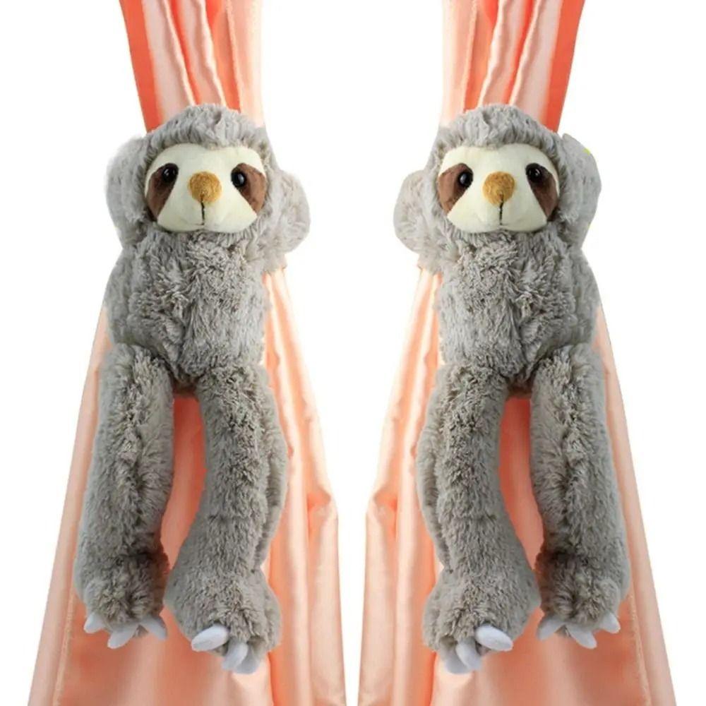 Soft Stuffed Sloth Doll Plush Curtain Button Cute Sloth Doll Toy Children's Toy