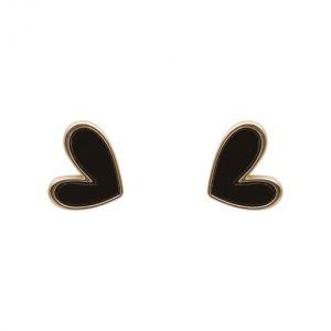 S925 Silver Needle New Love Design Sense Unique Small Group Earrings Simple Black Women's Ear Jewelry Wholesale And Retail