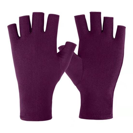 Half Fingers Gloves Super Soft Breathable Stretchy Friendly To Skin Ultra-Thin Block UV Spandex Summer Sunscreen Semi-Finger Riding Gloves
