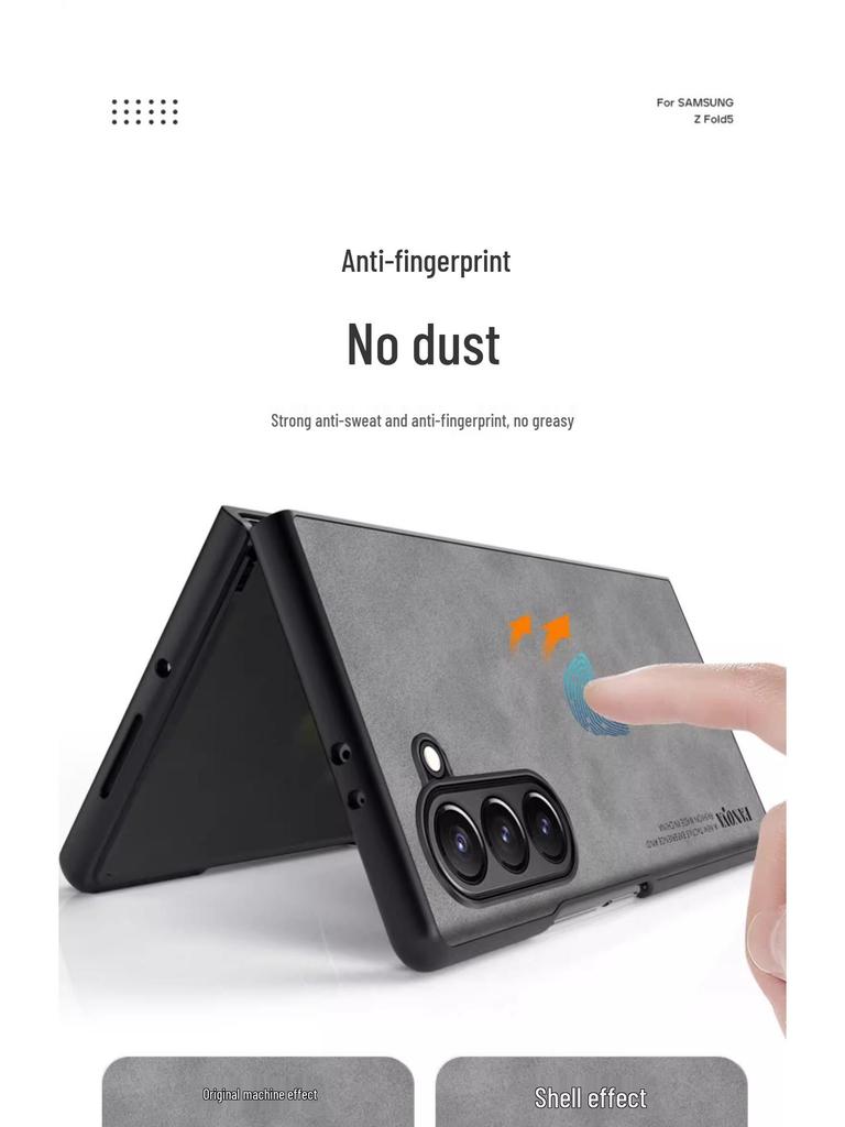 Чехол Samsung Z Fold 7 с текстурой овечьей кожи - Мягкий, Складной, Защита от царапин