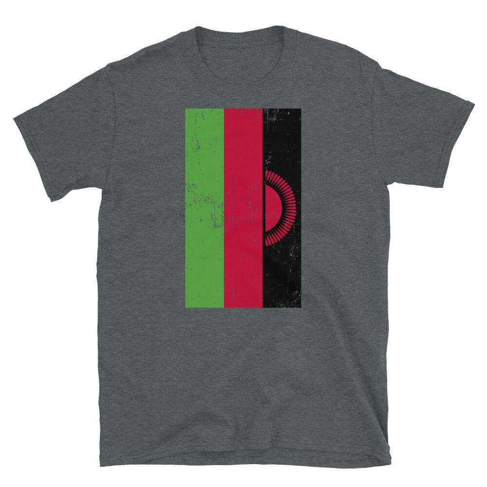 Malawi East Africa Lilongwe Distressed Flag Short-Sleeve Unisex T-Shirt