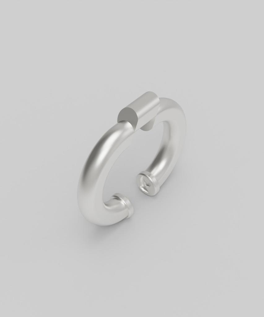 Reneobjet Vel Косой Кафф [Стерлинговое Серебро 925 Пробы] Каффы Серьги