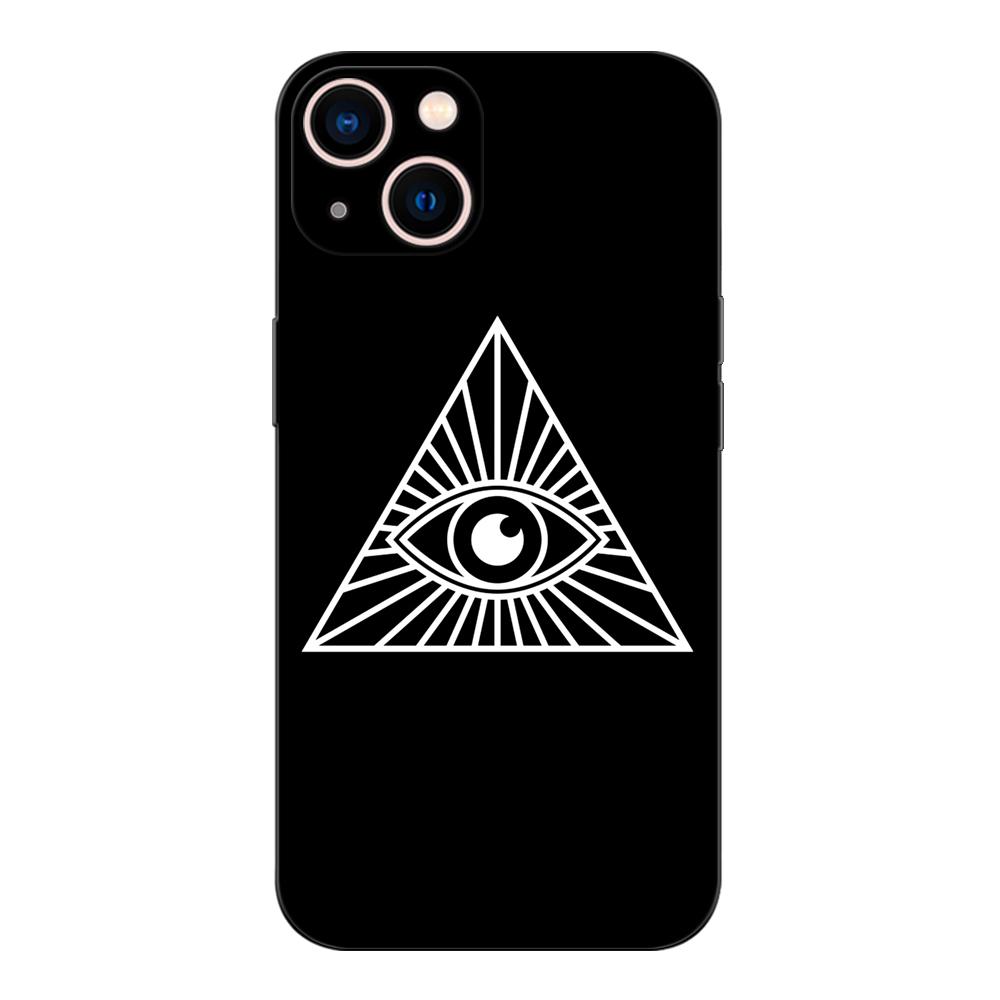 Черный ТПУ чехол для Vivo Y85 Y89 Y91C Y90 Y91i Y91 Y95 Y93 Y93S 5G Y83 T1X 4G Задняя крышка Иллюстрация Злой глаз