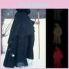 Enchanting Black Renaissance Cape Hood Robe Ideal For Wizards And Witches Costumes